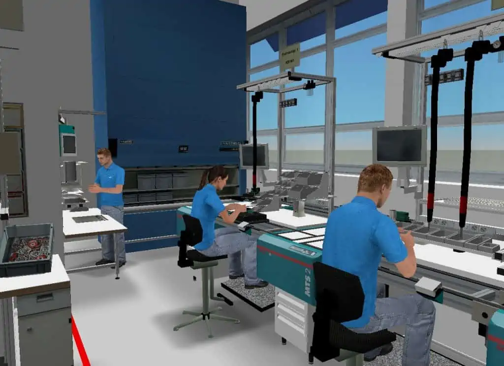 3D-Visualisierung Modellfabrik IAO in visTABLE