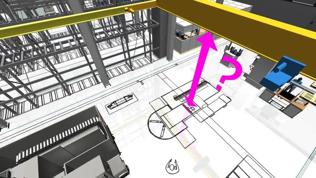 Anwendungsfall für 3D-Layout zur Kollisionsprüfung mit Portalkran