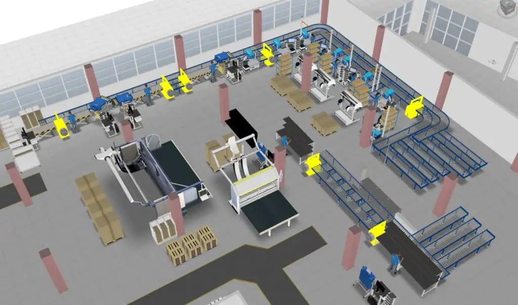 3D factory model of a department at VEGA Grieshaber in visTABLE®touch