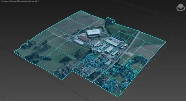 3D-Ansicht einer Google Maps 3D Referenz in 3ds Max