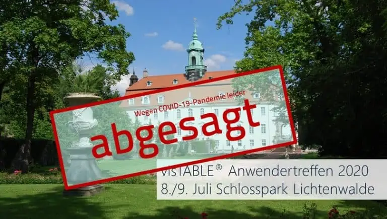 Wasserschloss Klaffenbach Banner Absage Anwendertreffen