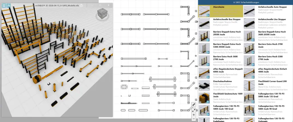 Screenshot Modellbibliothek A-SAFE Sicherheitslösungen