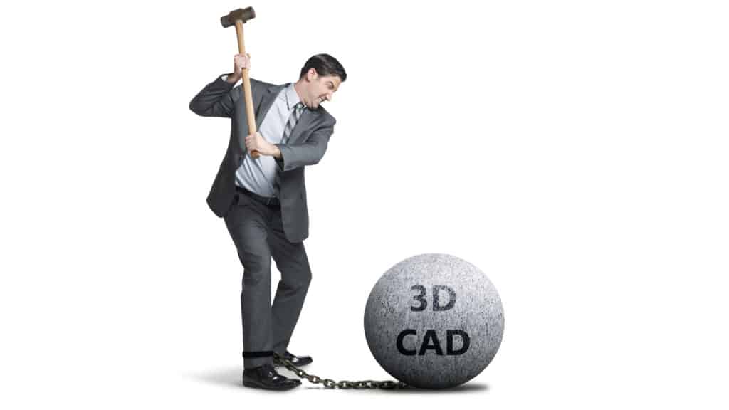 Behinderung 3D-Layoutplanung durch zu komplexe CAD-Daten