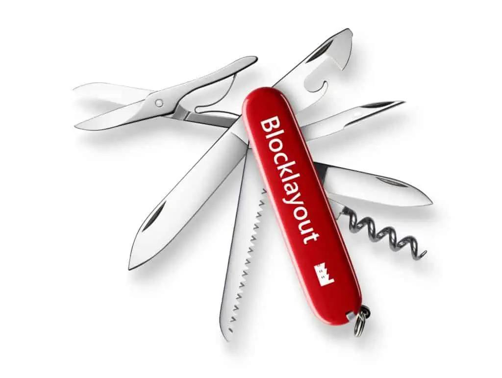 Illustration der Bedeutung des Blocklayout in der Fabrikplanung mittels Schweizer Taschenmesser