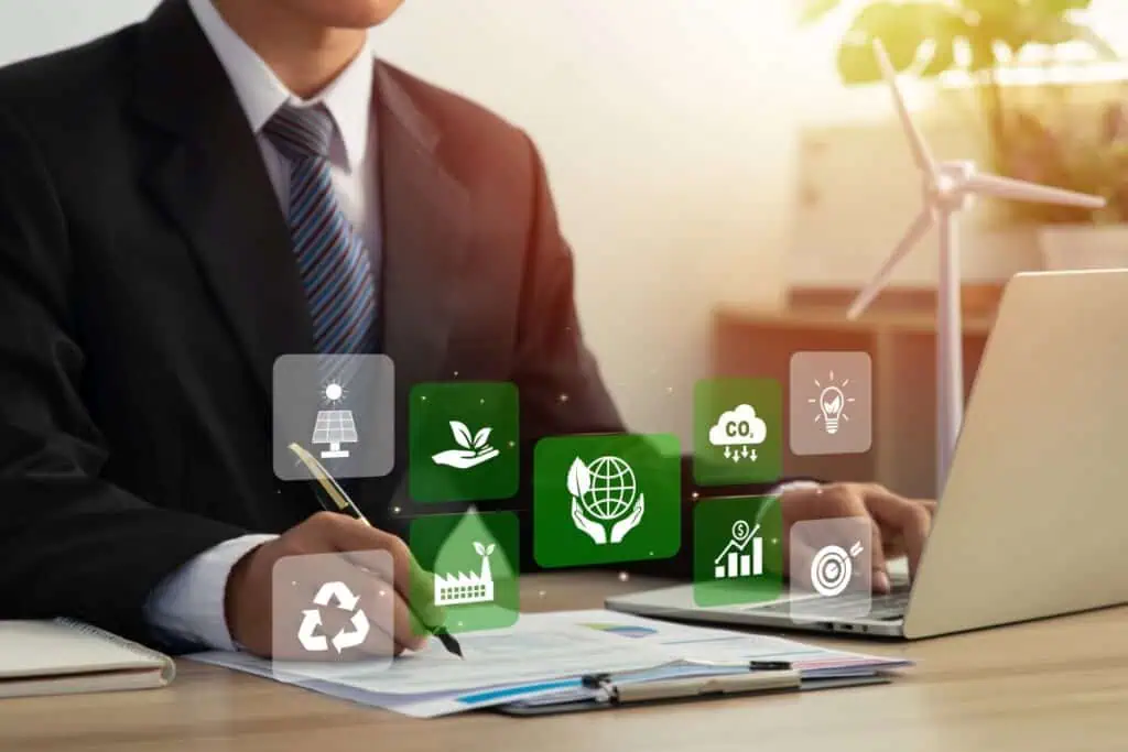 Illustration of sustainability reporting for factory operators within the framework of CSRD