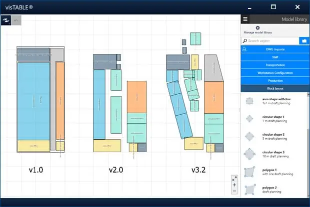 Plant layout design software enables fast planning of variants using block layouts