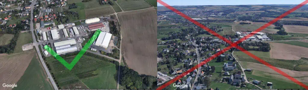 Auswahl der richtigen Perspektive zur Erfassung in Google Maps 3D für RenderDoc