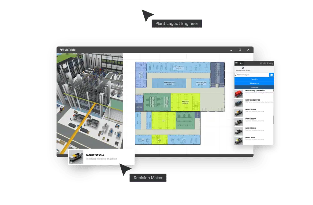 2d und 3d layout with model library
