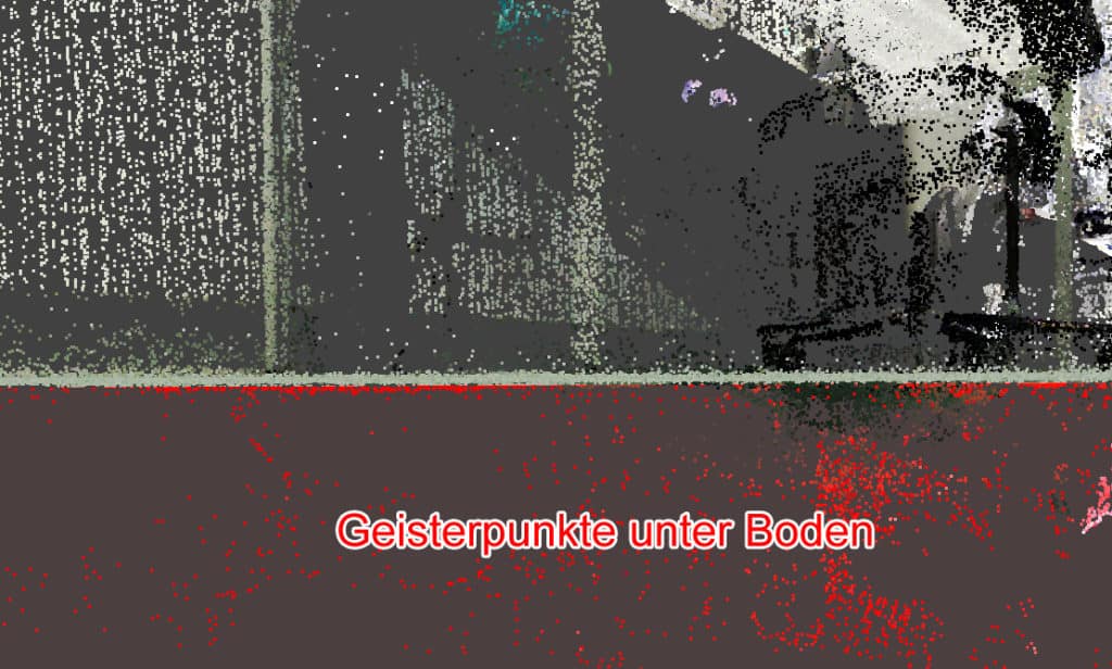 Geisterpunkte in Punktwolke eines Laser Scan