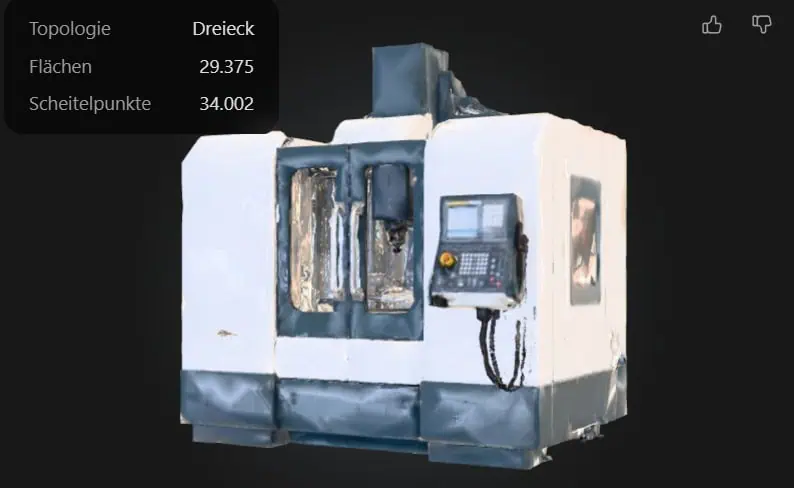 Screenshot: Das Ergebnis nach der Texturerstellung in Meshy