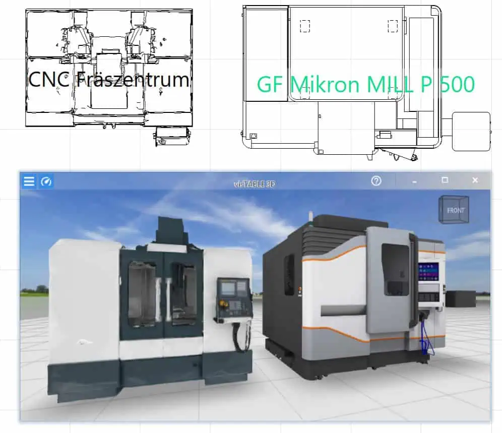 Screenshot: Comparison between Meshy model and real CAD model