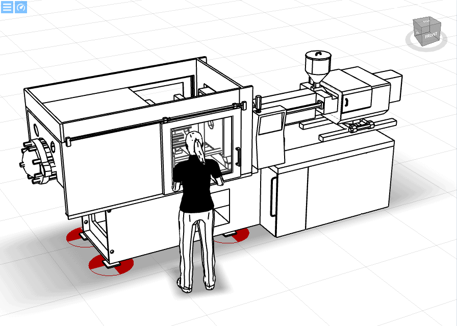 Visuelle Kommunikation von Messpunkten der Fundamentanker in 3D mit visTABLE