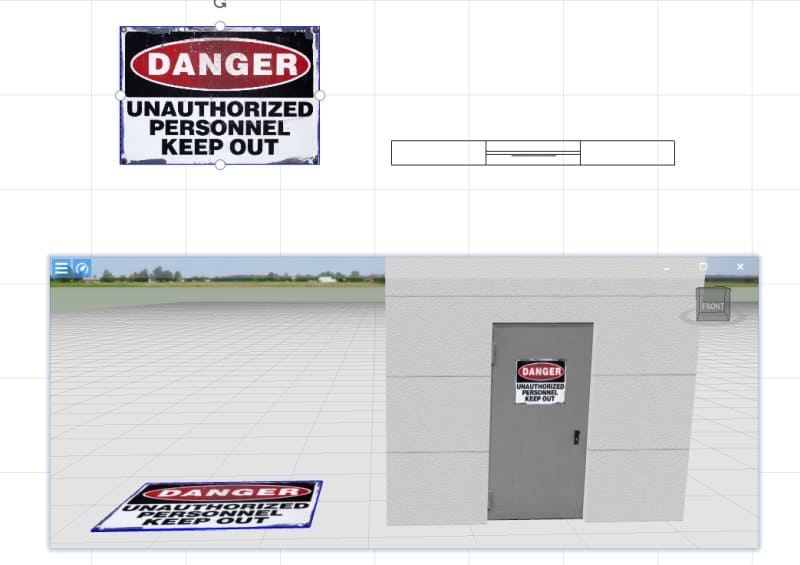Import PNG as 3D block for visualization of a signage in visTABLE®