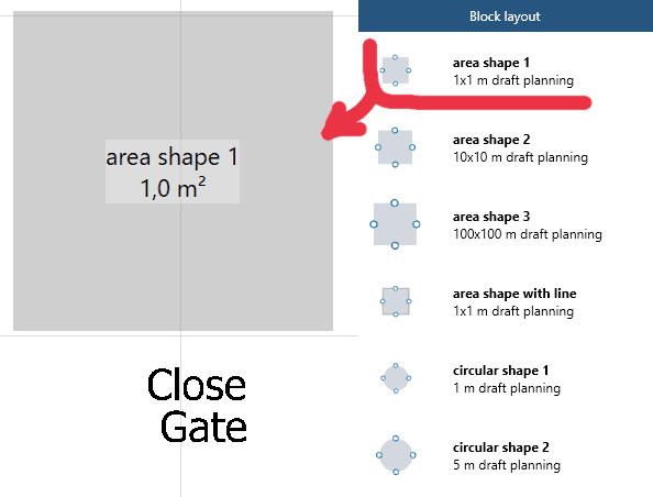 Combination of block and text field from the model library in visTABLE®