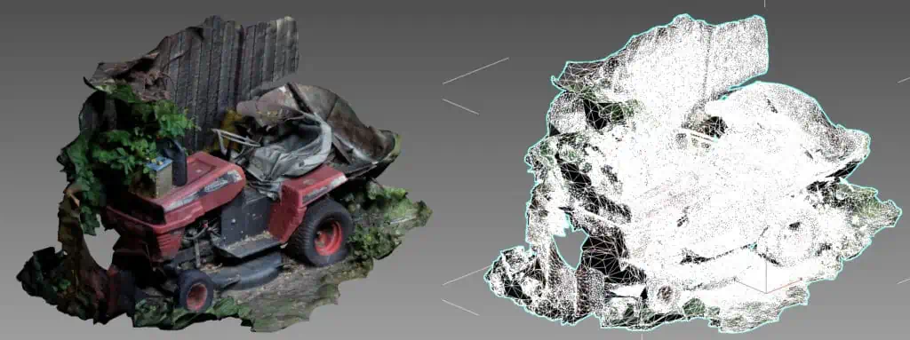 Photogrammetry example calculation 3D model from photos