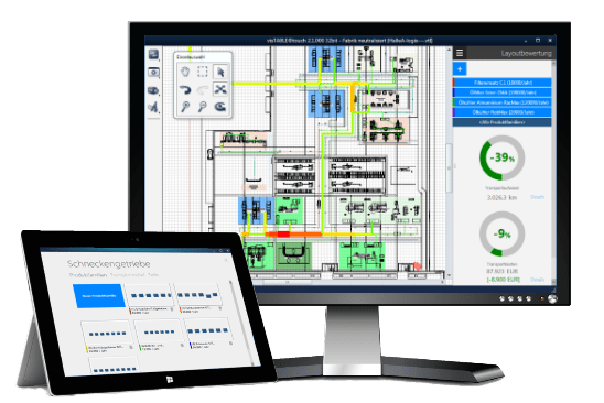 visTABLE® provides optimized user interfaces for the process and resources views