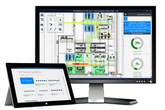 visTABLE® provides optimized user interfaces for the process and resources views