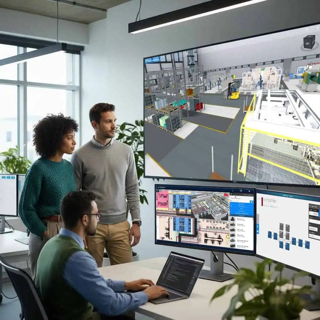 Inside view of a software provider’s company for factory planning software.