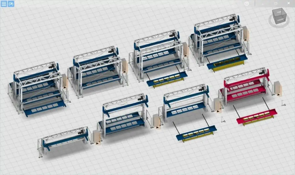 STOPA Langgutlager 3D-Konfigurationen in visTABLE®