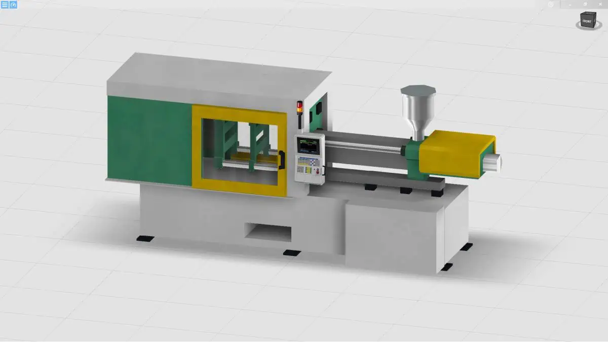 3D model of an Arburg injection modling machine in visTABLE®