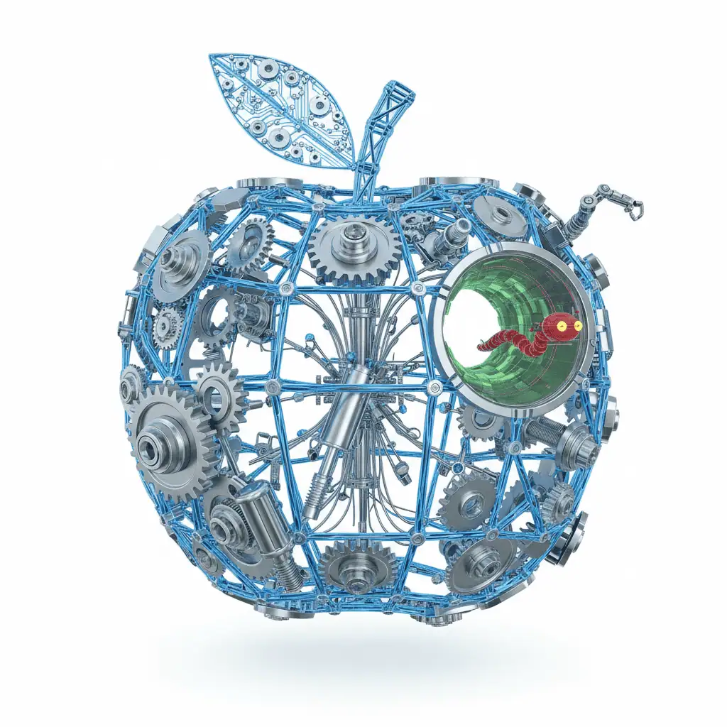 Illustration of a metaphor when you have an underlying problem, referring to the collaboration between equipment manufacturer and factory operator regarding overly complex 3D CAD product data.