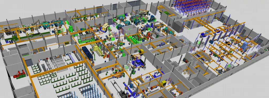 Staufen AG 3D-Planung Visualisierung Fabrik in Software visTable
