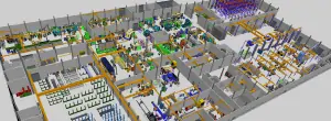 Staufen AG 3D-Planung Visualisierung Fabrik in Software visTABLE