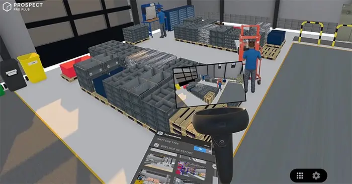 fotograph of storage area for automatic report function in VR