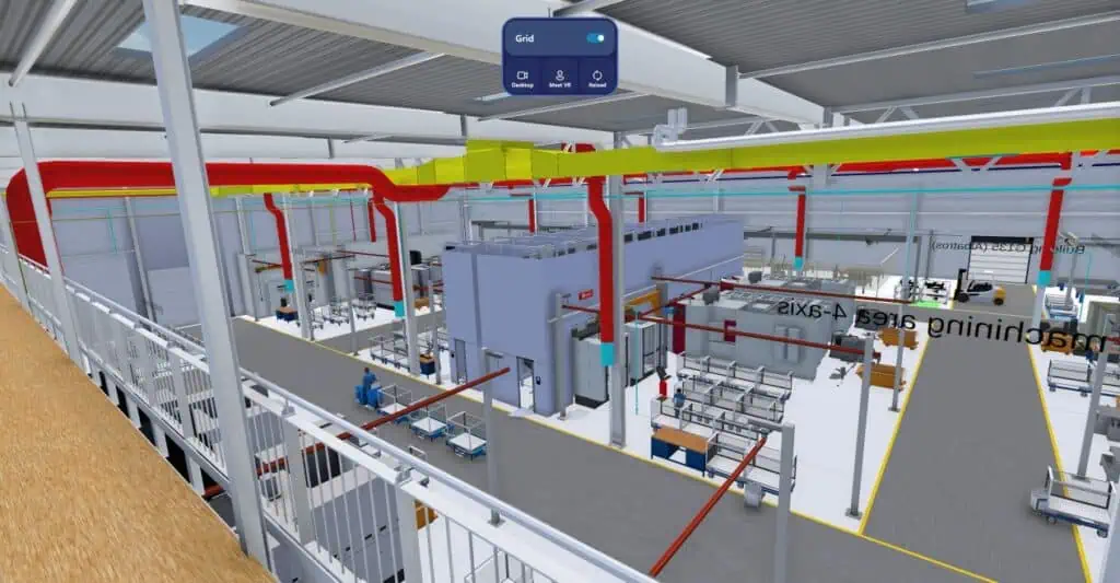 Blick in Fabrik AGCO Hohenmölsen in Software visTABLE®VR